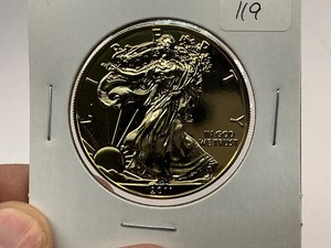 lot 119 image: 2011 24k Gold Plated American Silver Eagle