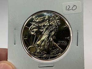 lot 120 image: 2012 24k Gold Plated American Silver Eagle