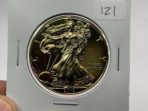 lot 121 image: 2013 24k Gold Plated American Silver Eagle