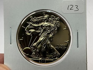 lot 123 image: 2015 24k Gold Plated American Silver Eagle