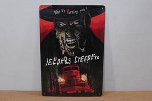 lot 175 image: Novelty Metal Sign - Jeepers Creepers