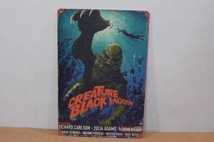 lot 177 image: Novelty Metal Sign - Creature from the Black Lagoon