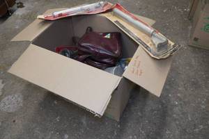 lot 75 image: Assorted Hardware - Hand Crank Tools, Door Closers, Rope