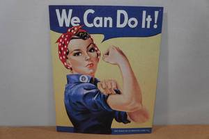 lot 120 image: Novelty Metal Sign - We Can Do It