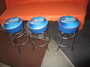 lot 3 image: (3) Bud Light Bar Stools