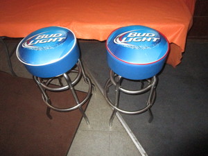 lot 4 image: (2) Bud Light Bar Stools