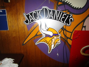 lot 10 image: Jack Daniels Vikings Lighted Sign 29x30