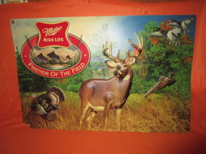 lot 21 image: Miller High Life Blow Molded Sign 36x55