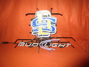 lot 24 image: SDSU Bud Light Neon Sign 21x28