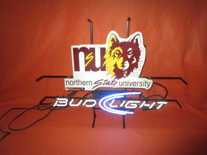 lot 25 image: NSU Bud Light Neon Sign 21x28