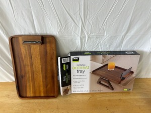 lot 49 image: New - Acacia Armrest Tray