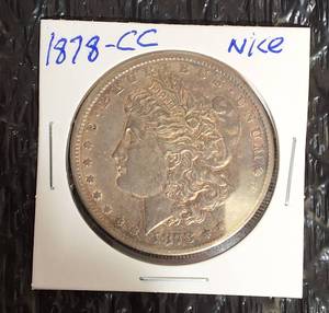 lot 2 image: 1878- CC Morgan Silver Dollar Nice  Rare