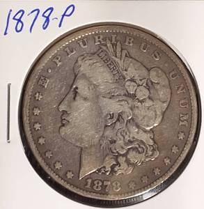 lot 6 image: 1878-P Morgan Silver Dollar
