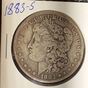 lot 12 image: 1883- S   Morgan SIlver Dollar