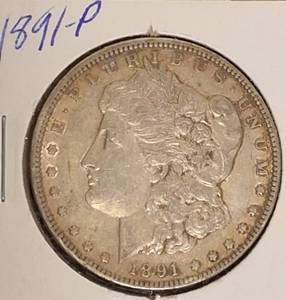 lot 18 image: 1891- P  Morgan Silver Dollar