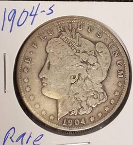 lot 22 image: 1904- S Morgan Silver Dollar Rare