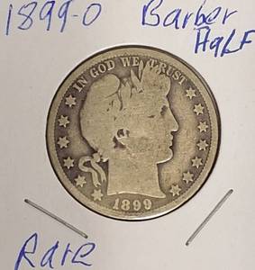 lot 27 image: 1899- O Barber Half Dollar Rare
