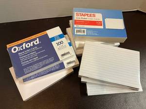 lot 8 image: 4 x 6 Index Cards