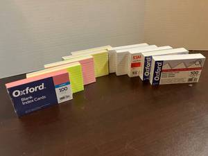 lot 23 image: 3 x 5 Index Cards