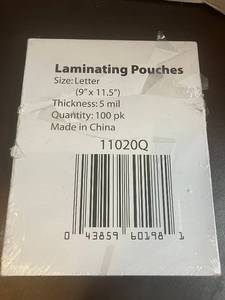 lot 83 image: Thermal Laminating Pouches