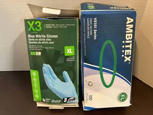 lot 68 image: XL Nitrile and Vinyl Gloves