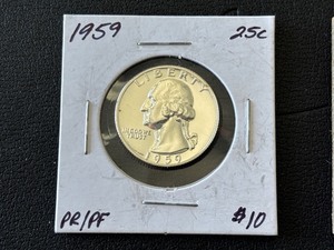 lot 61 image: 1959 Washington Quarter Proof