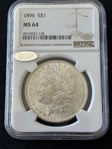 lot 82 image: 1896 Morgan Dollar NGC MS64