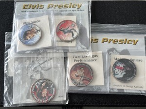 lot 192 image: Elvis Presley Colorized Half Dollars