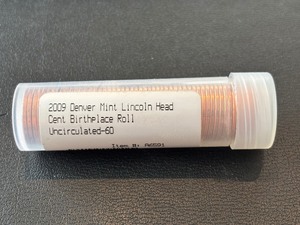 lot 146 image: 2009-D Lincoln Cent Birthplace Roll Uncirculated