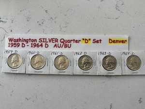 lot 177 image: Washington Denver Silver Quarter Set