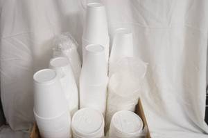 lot 266 image: Styrofoam Cups & Lids (variety)
