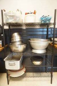 lot 285 image: NSF 4-Tier Rack (Black) 14x 36x 55 (contents not included)