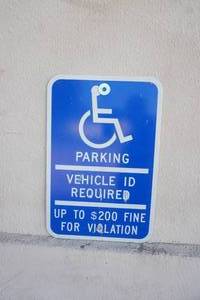 lot 364 image: Handicapped parking Sign (2ct)
