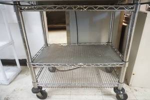 lot 21 image: Stainless Steel Cart 30x18x32