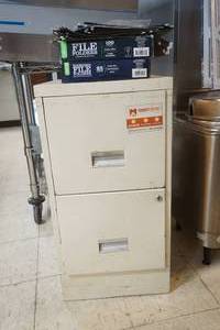 lot 22 image: 2 Drawer File Cabinet wextra File Folders