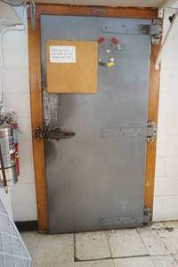 lot 29 image: Commercial Walk-In Freezer Door & Shelves