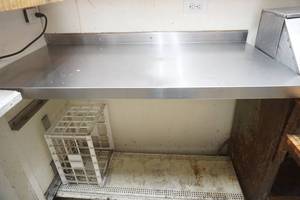 lot 38 image: Stainless Steel Countertop w3 back splash