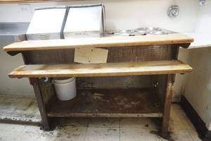 lot 40 image: Steam Table wbutcher block shelf