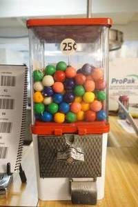 lot 42 image: Double Bubble Glass & Metal Gumball Machine