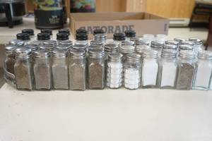 lot 73 image: Glass Salt & Pepper Shakers