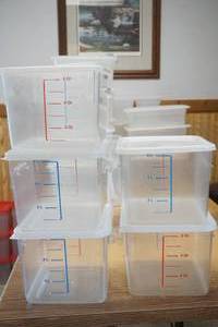 lot 108 image: (5ct) 6 qt Food Storage Containers wlids
