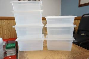 lot 113 image: (7ct) Poly 13 Food Pan & Lids