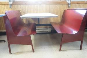 lot 145 image: Restaurant Booth (table and 2 free standing benches)