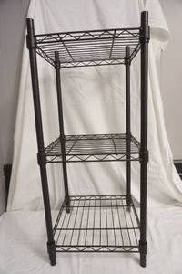 lot 191 image: NSF 3-Tier Wire Rack (Black) 13x 13x 30