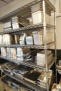 lot 218 image: NSF Wire Rack on Wheels 48x 18x 76 (CONTENTS NOT INCLUDED)