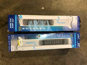 lot 15 image: Lot of ARCTIC AIR 100 CFM Turbo Chill Tower Evaporative Space Cooler  Customer Returns See Pictures