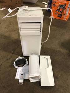 lot 38 image: Vissani 5,000 BTU 115-Volt 3-in-1 Portable Air Conditioner Unit Cools up to 150 sq. ft. with Dehumidifier and Remote in White Customer Returns See Pictures