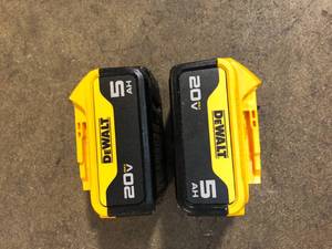 lot 39 image: DEWALT 20V MAX Premium Lithium-Ion 5.0Ah Battery Pack (2 Pack) Customer Returns See Pictures