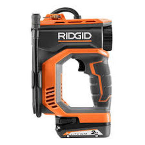 lot 7 image: RIDGID 18V Cordless Digital Inflator with 18V 2.0 Ah Lithium-Ion Battery  Customer Returns See Pictures