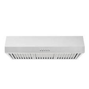 lot 16 image: Vissani Sarela 30 in. W x 7 in. H 500CFM Convertible Under Cabinet Range Hood in Stainless Steel with LED Lights and Filter   Customer Returns See Pictures